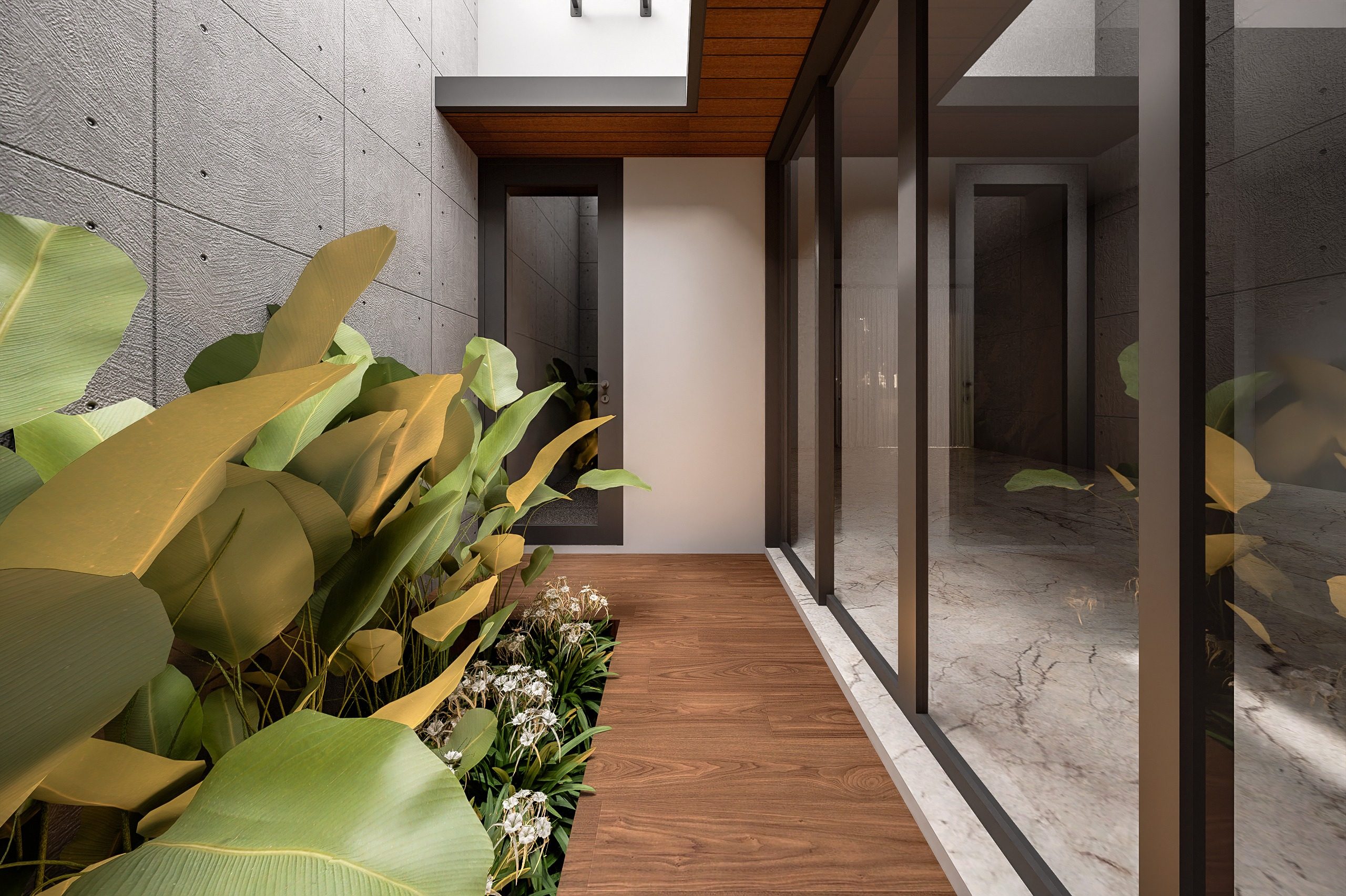 Terrace render of Rumah Solterra Vol. 1.